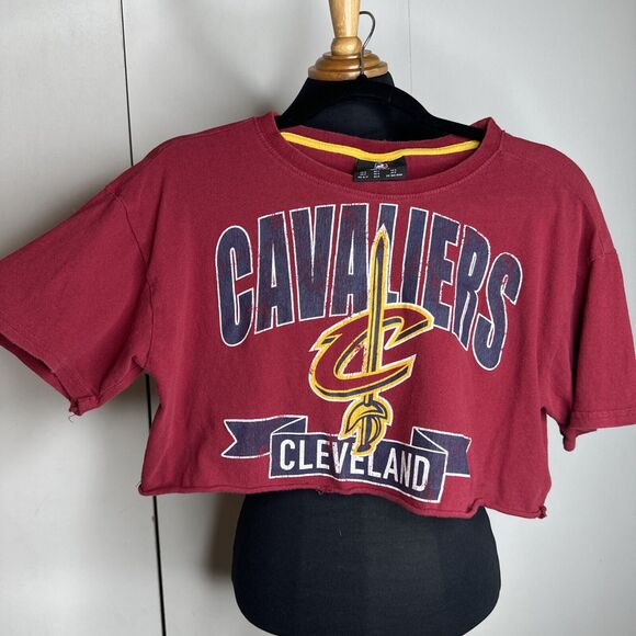 Vintage NBA Cleveland Cavaliers Womens Small Crop Top Shirt Basketball 90s Retro - Picture 8 of 8